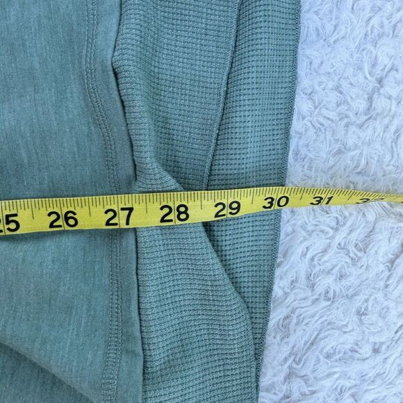 LOGO Lounge Pleated Green Hooded Zip Sweater Jacket Women's Sz L - Picture 5 of 6